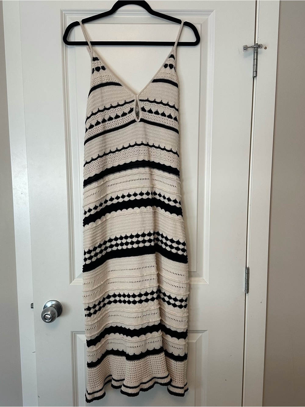 NWT Striped Crochet Maxi Dress